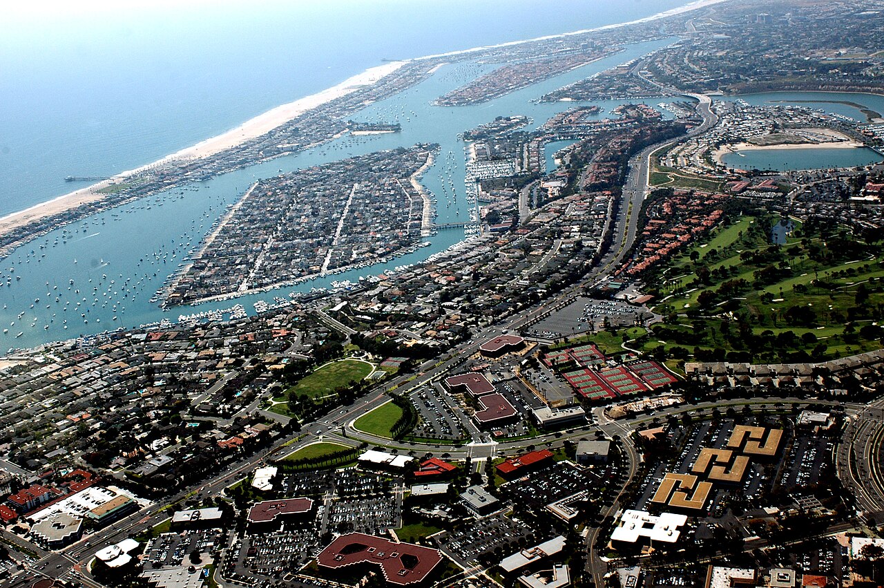 A Newport Beach harbor view near Newport Dunes Waterfront Resort
