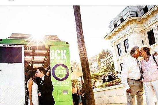 The Lime Truck serving guests at a Los Angeles wedding reception