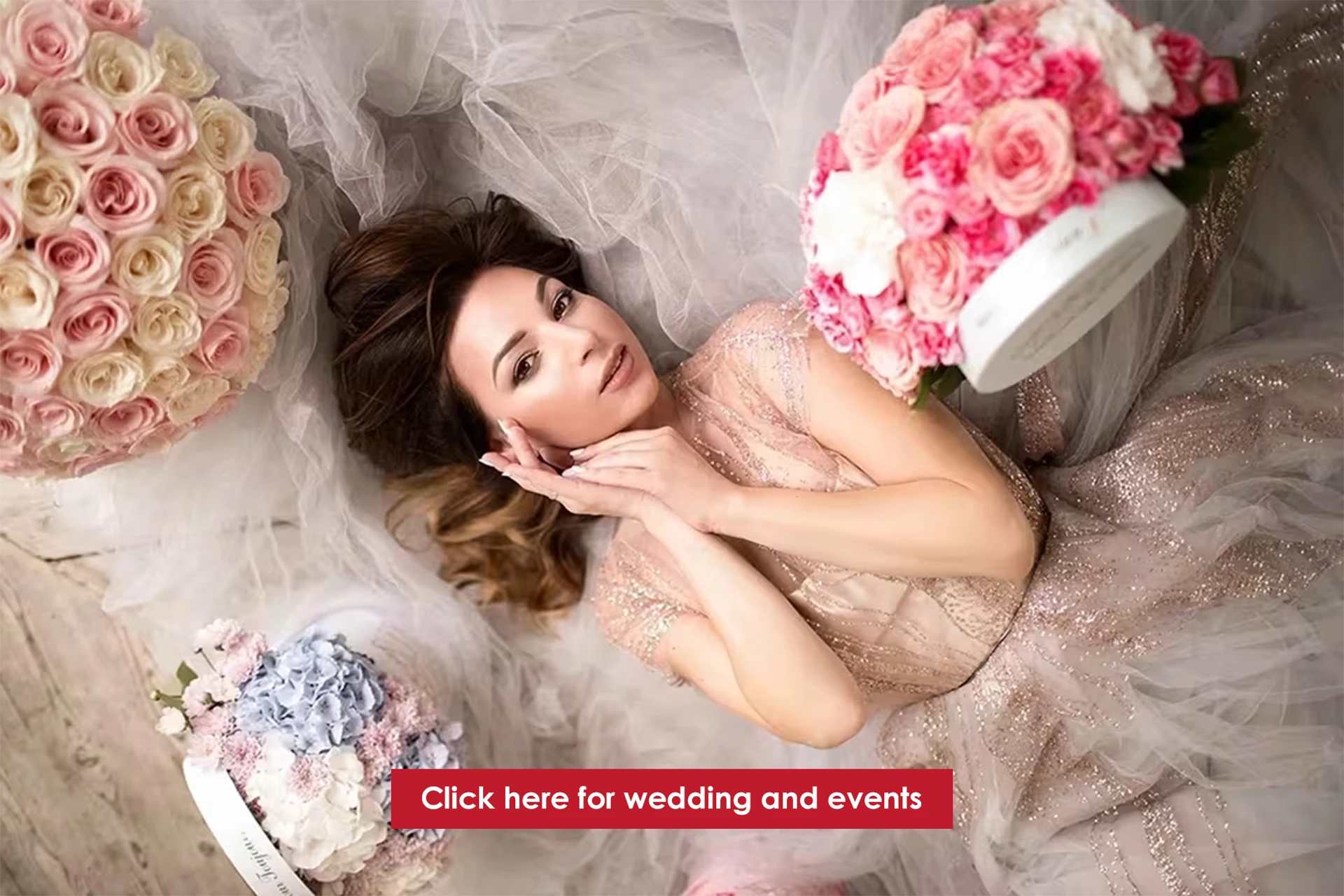 Elegant wedding floral arrangement by L'amour Toujours Flower Boutique in Newport Beach