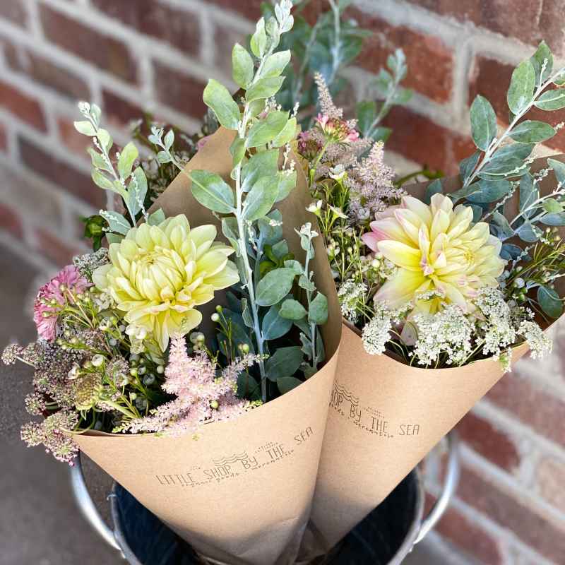 Whimsical, sustainably-designed bridal bouquet by Little Shop By The Sea