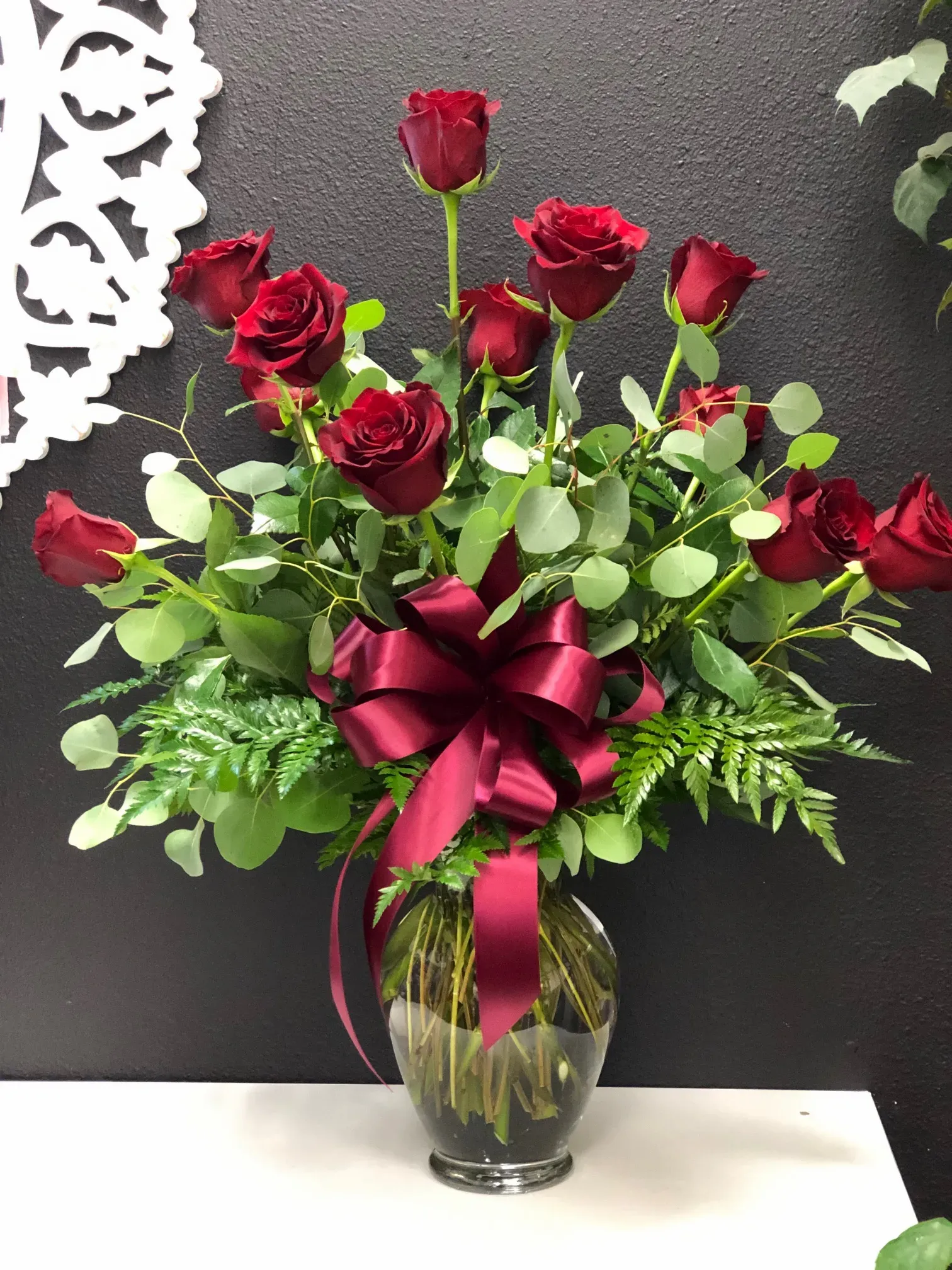 Dozen red roses arrangement from Camarillo Flower Shop and Gifts