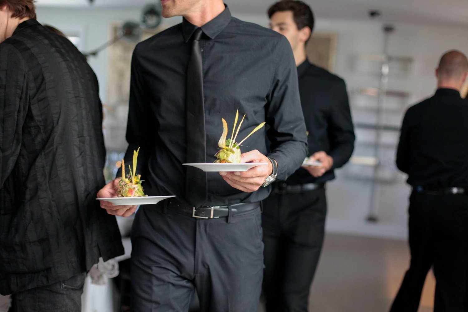 Plated Italian-inspired dish from a Los Angeles wedding caterer